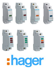 HAGER Leuchtmelder Phasenkontrolle Signalleuchte SVN Grün Rot Blau Orange