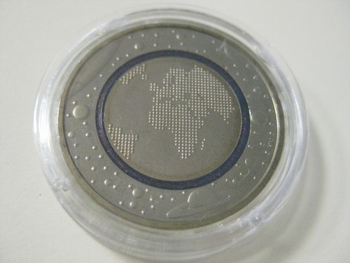 Euro münze blauer planet - 5,