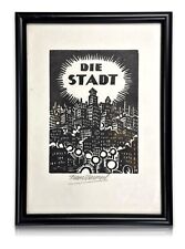 Frans Masereel 1889-1972 - Holzschnitt - Die Stadt - Japanpapier - signiert