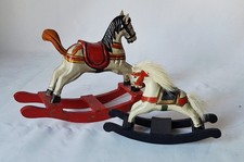 Vintage 2 Holz - Schaukelpferde, handbemalt, Weihnachten, Deko,