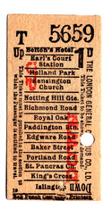 Busticket: London General Horse Bus, Bolton Hotel & Islington, 1d