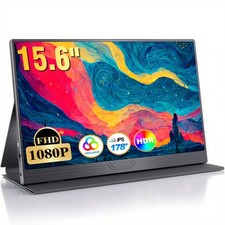 15.6 Zoll Portable Monitor 60Hz FHD 1920*1080 IPS Tragbarer Monitore für Mobile