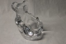Art Vannes France Bär liegend Kristallglas als Aschenbecher oder Pfeifenhalter