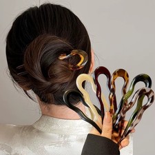 Form tortoiseshell haarforke - tortoiseshell,