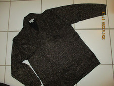 Pullover Langarm schwarz mit Lurex gold BARISAL