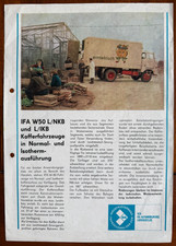 DDR-Prospekt KOFFER-Lkw IFA W 50 L/NKB, L/IKB, VEB IFA Ludwigsfelde brochure