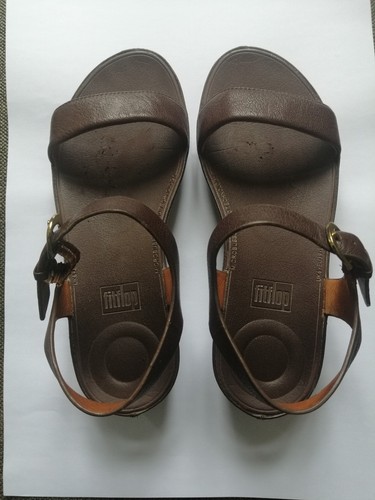 Fitflop ledersandalen braun - fitflop,
