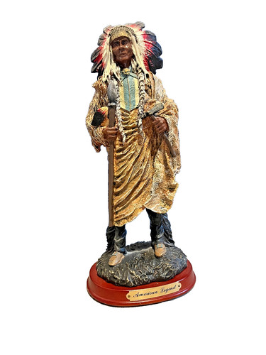 Indianer figur aus metall - figur,