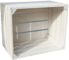 3 Stück alte Weinkisten "Johanna" GEBRAUCHT- WEIß Shabby Chic Upcycling Holzkist
