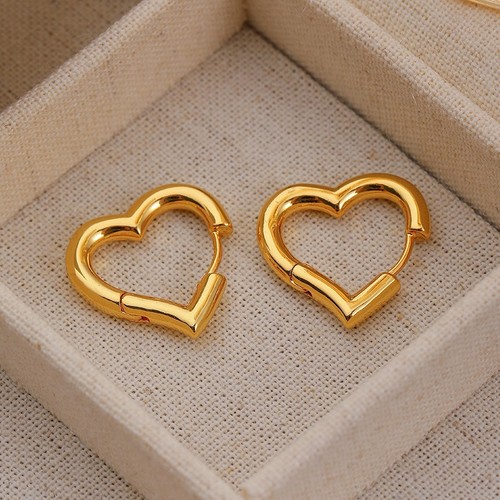 Goldfarbene herz creolen - herz,