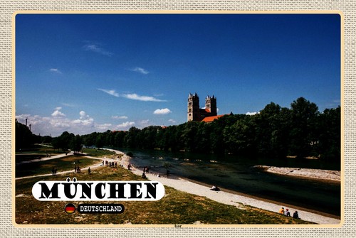 Holzschild 18x12 münchen - 18x12, isar