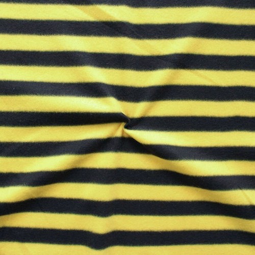 Fleece stoff streifen biene - fleece,