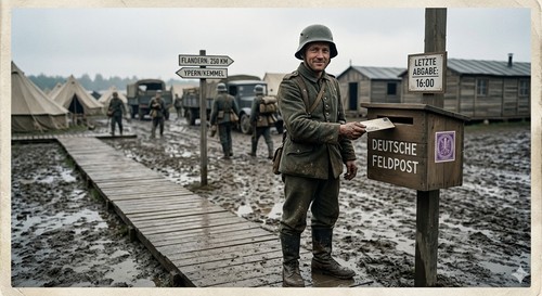 Wwi german feldpost 1918 - wwi,