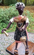 Trachten Puppe Figur Wasserverkäufer Marokko alt Handarbeit 22cm Unikat Rarität