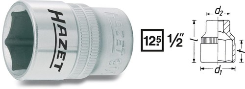Hazet steckschlüssel 5mm - steckschlüssel, 12,5mm