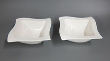 2 Müsli Schalen Schale 17 x 17 cm Schüssel Villeroy & Boch New Wave weiss 