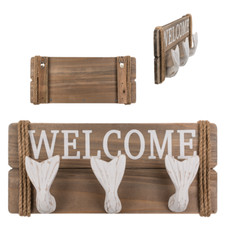 Holz Garderobe Maritim Welcome