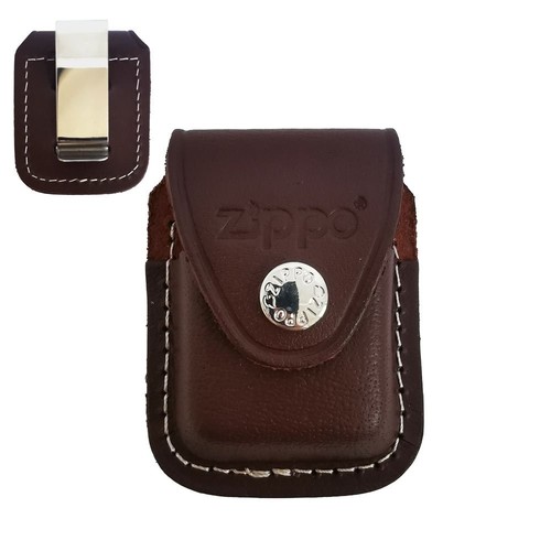 Zippo ledertasche braun mit - zippo, ledertasche,