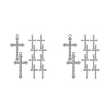  20 Strasskreuz-Anhänger