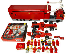 Lego Racers 8654 Scuderia Ferrari Truck + 18 Figuren + 2 Fahrzeuge unvollständig