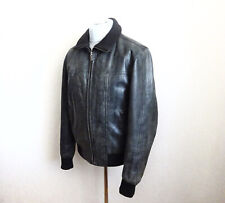 Solid Jeans Lederjacke Bomberjacke Herren Jacket Gr. L Top-Zustand!