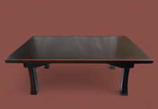 Vintage japanischer Holzvitrine Tisch Lackoptik klappbare Beine hoher niedrig...