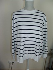 •●♥ H&M - Sweatshirt Pullover Pulli - Gr. XL - schwarz weiß gestreift ♥●•"34