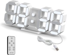 LED Wanduhr Digital Wecker 3D