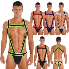 Freebily Sexy Herren Jockstrap Wrestling Singlet Body Straps Leotard Unterwäsche