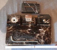 altes Schreibtisch Set Marmor