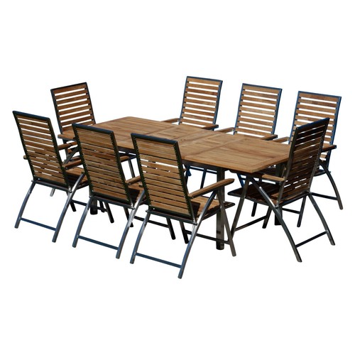 Gartengarnitur edelstahl teak - edelstahl,