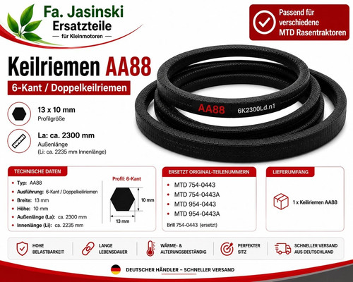 Keilriemen mtd 754 0443 - keilriemen, a