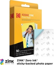 Fotopapier Kodak Zink 2X3 Fotopapier 50 Blatt komp. Smile, Step, Printomatic