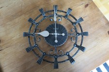 Kienzle International Wanduhr, Schmiedeeisen, 60er / 70er Jahre, made in Germany