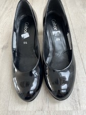 Gabor Pumps Schuhe Damen Lack Schwarz Gr. 38,5   Gr. 5,5