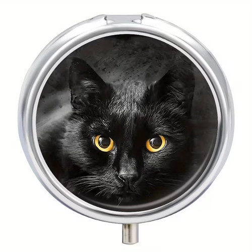 Schwarze katze pillendose - schwarze,