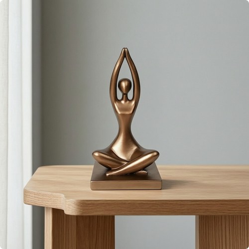 Dekofigur mit meditativ-pose