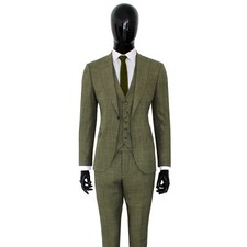 Slim Fit Herrenanzug in Grün