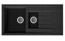 respekta Einbauspüle Houston 100 x 50 cm, schwarz - B-Ware sehr gut