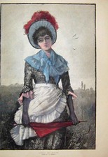 Original alter antiker Druck