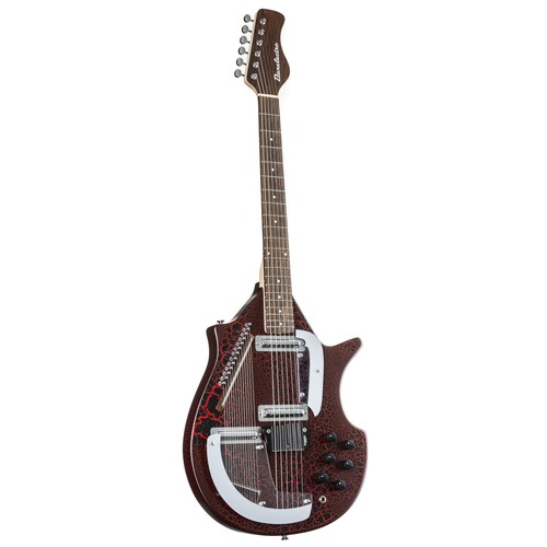 Danelectro sitar red - red, crackle