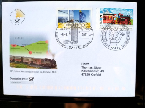 Brd 2011 fdc - 125, jahre