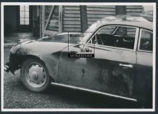 Foto ca. 195 Porsche 356 Coupe Sportwagen Auto Kfz nach Unfall Überschlag ?