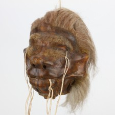 Replik! Schrumpfkopf Spiegelanhänger Shrunken Head Tsantsa Ecuador Jivaro Deko