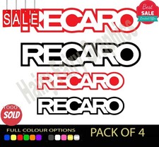 4x RECARO Vinyl Aufkleber