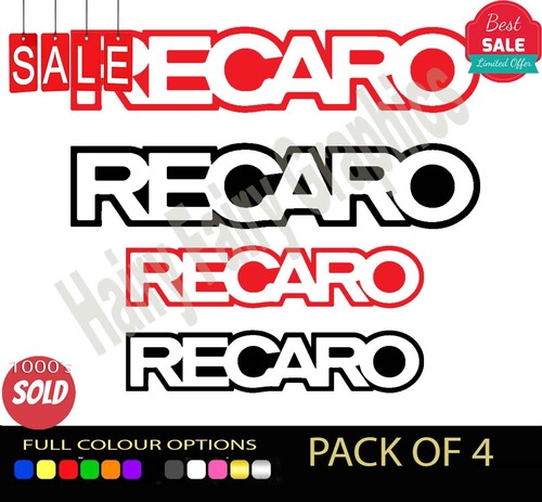 Recaro vinyl aufkleber - 4x,