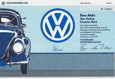 Volkswagen AG, Wolfsburg, 1991 (1 Aktie zu 50 DM) - Käfer-Aktie
