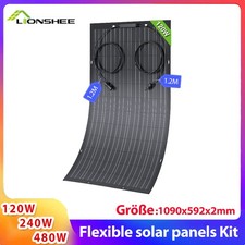 Solarpanel Solarmodul Flexibel 120W 240W 480W Für Wohnmobil Balkonkraftwerk--0%