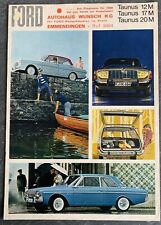 Prospekt Ford Taunus 12M, 17M, 20M 1965 Limousine & Turnier DIN A4, 8 Seiten