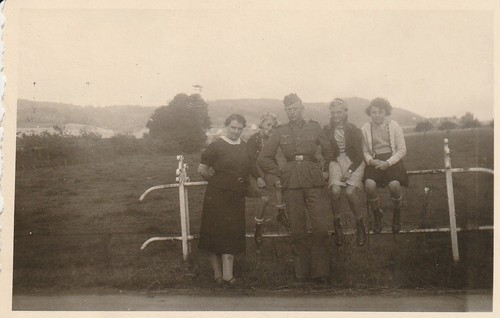 Vintage foto soldat mit jungen - vintage,